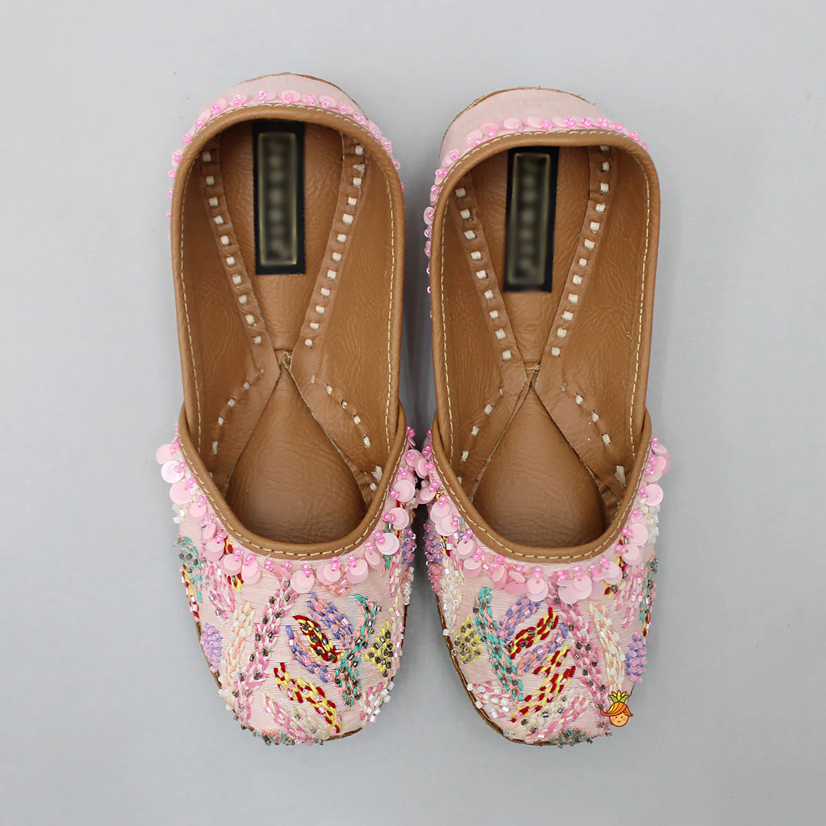 Pretty Pink Embroidered Jutti - Image 3