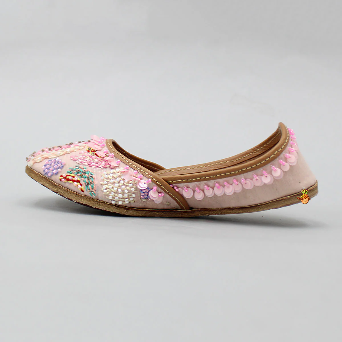 Pretty Pink Embroidered Jutti - Image 4