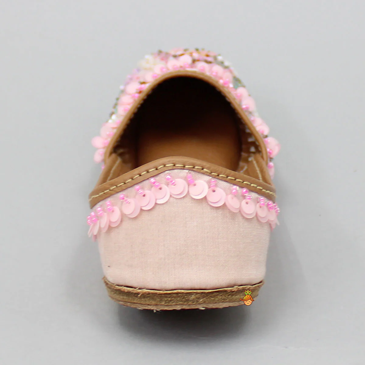 Pretty Pink Embroidered Jutti - Image 5