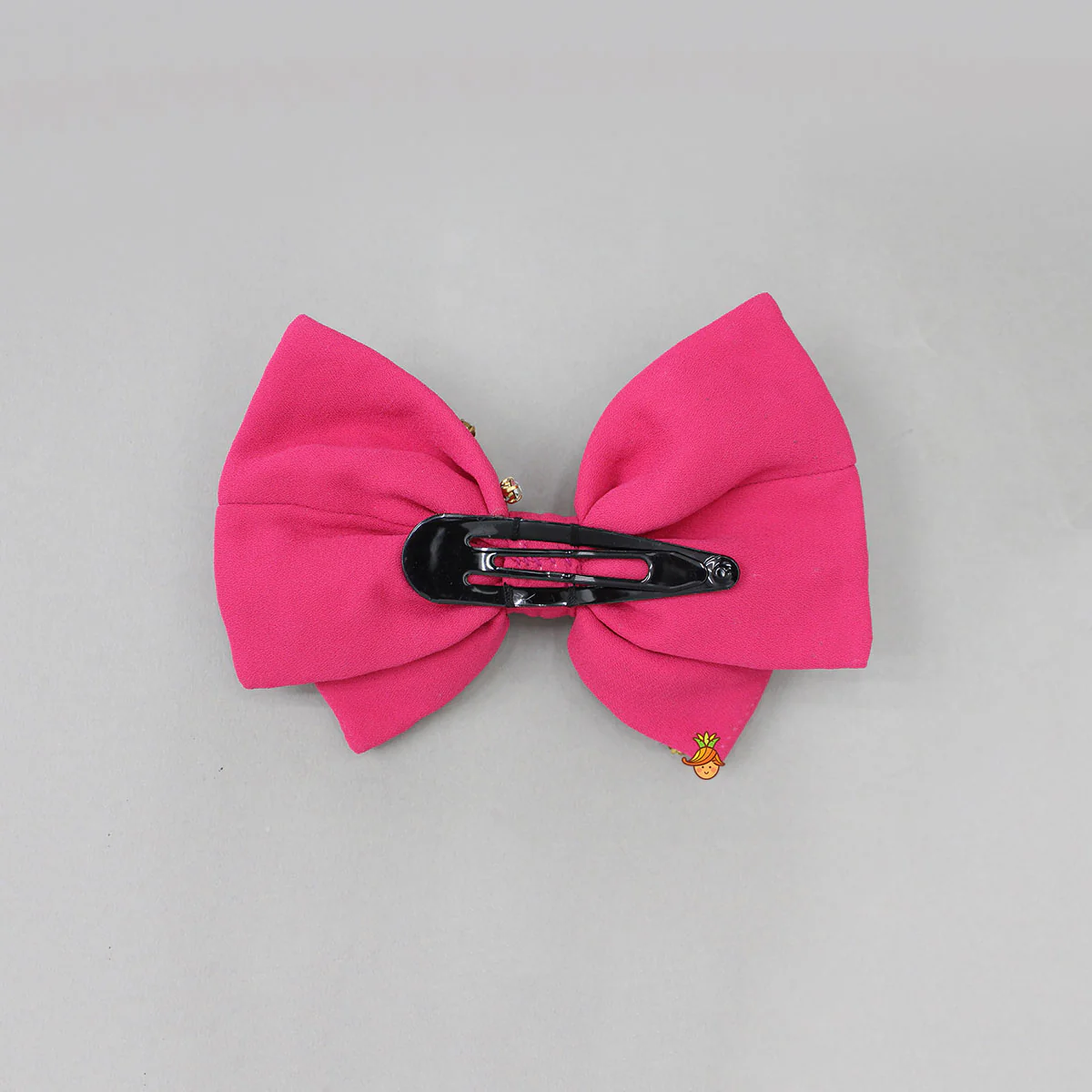 Pretty Pink Studded Double Bow Hair Clip - Image 2