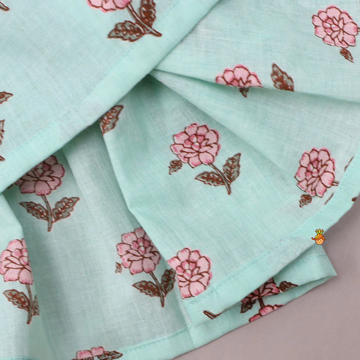 Printed Angarkha Style Elegant Kurti And Sharara With Dupatta - Image 6