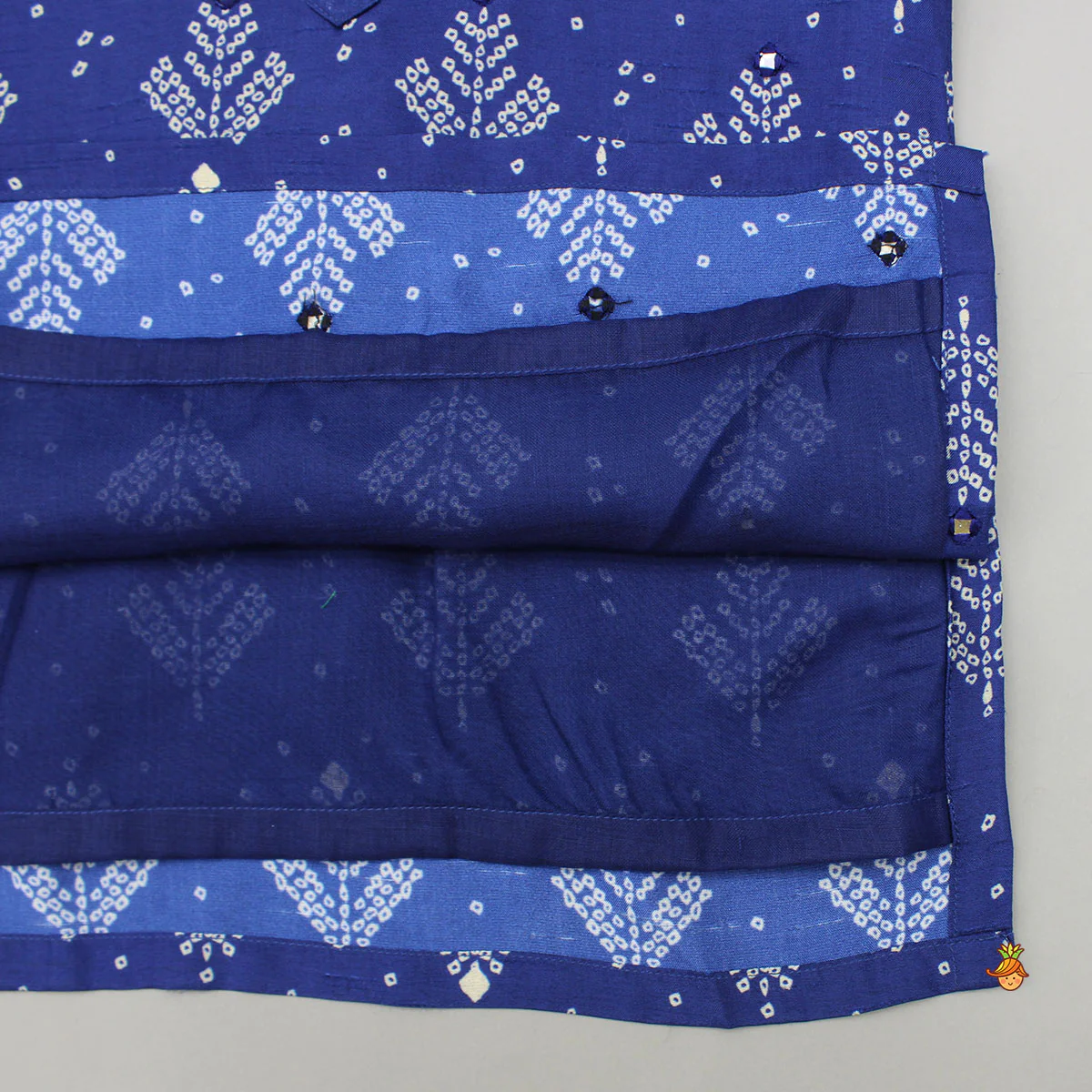 Printed Blue Kurta And Pyjama - Image 5