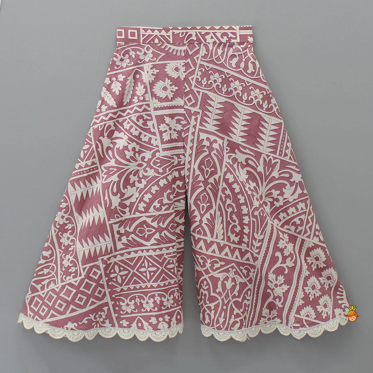 Printed Cotton Kurti And Flared Palazzo - Image 4