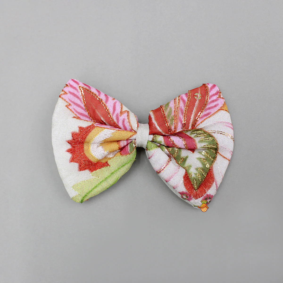 Printed Embroidered Crop Top And Umbrella Style Flared Lehenga With Matching Hairclip - Image 11