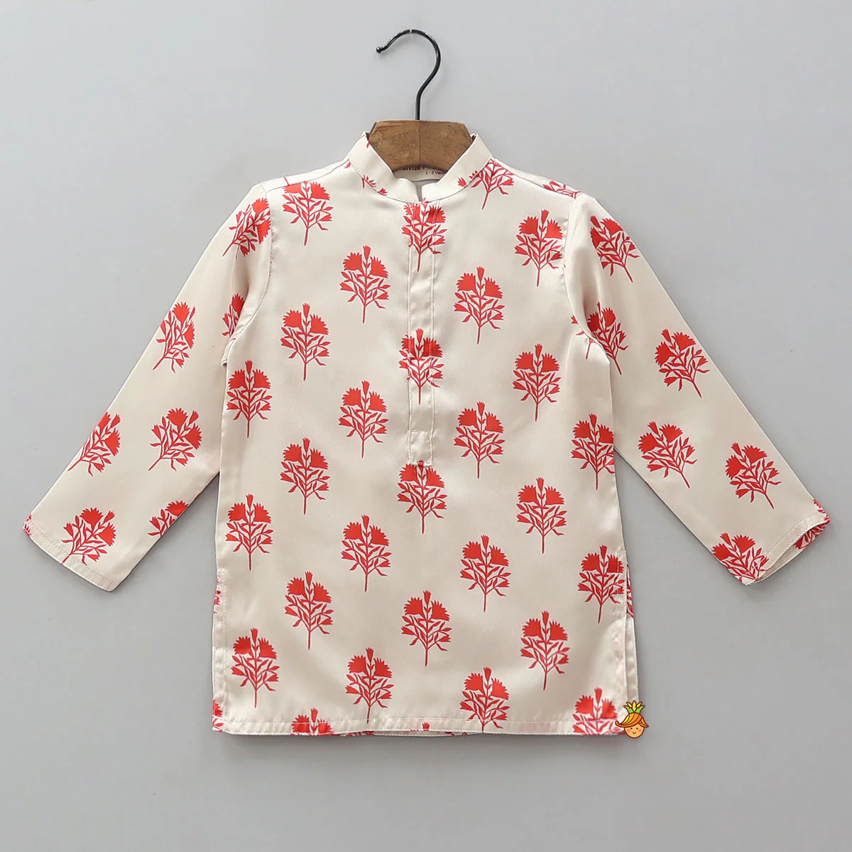 Printed Kurta With Embroidered Jacket And Matching Pyjama - Image 4
