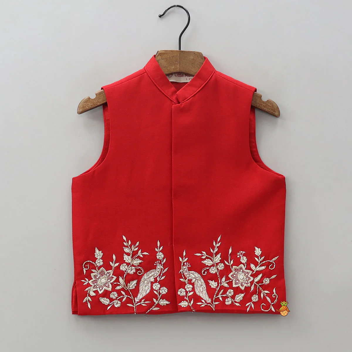 Printed Kurta With Embroidered Jacket And Matching Pyjama - Image 6