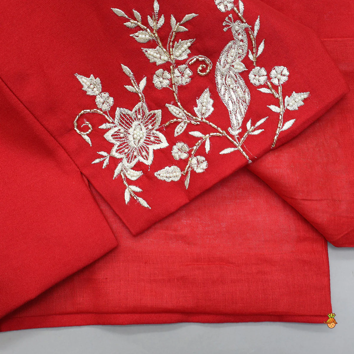 Printed Kurta With Embroidered Jacket And Matching Pyjama - Image 8