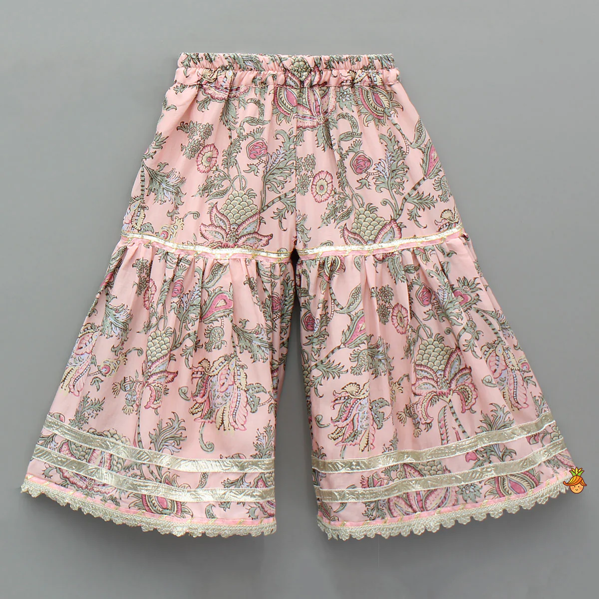 Printed Kurti With Sharara And Dupatta - Image 5