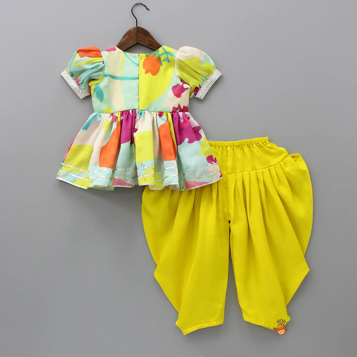 Printed Multicoloured Kurti With Patiala - Image 2