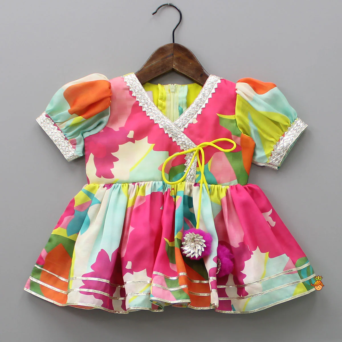 Printed Multicoloured Kurti With Patiala - Image 3