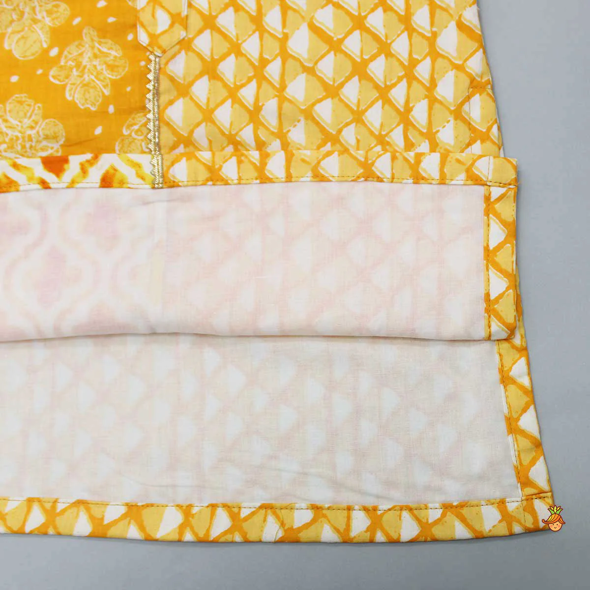 Printed Mustard Kurta And Pyjama - Image 5