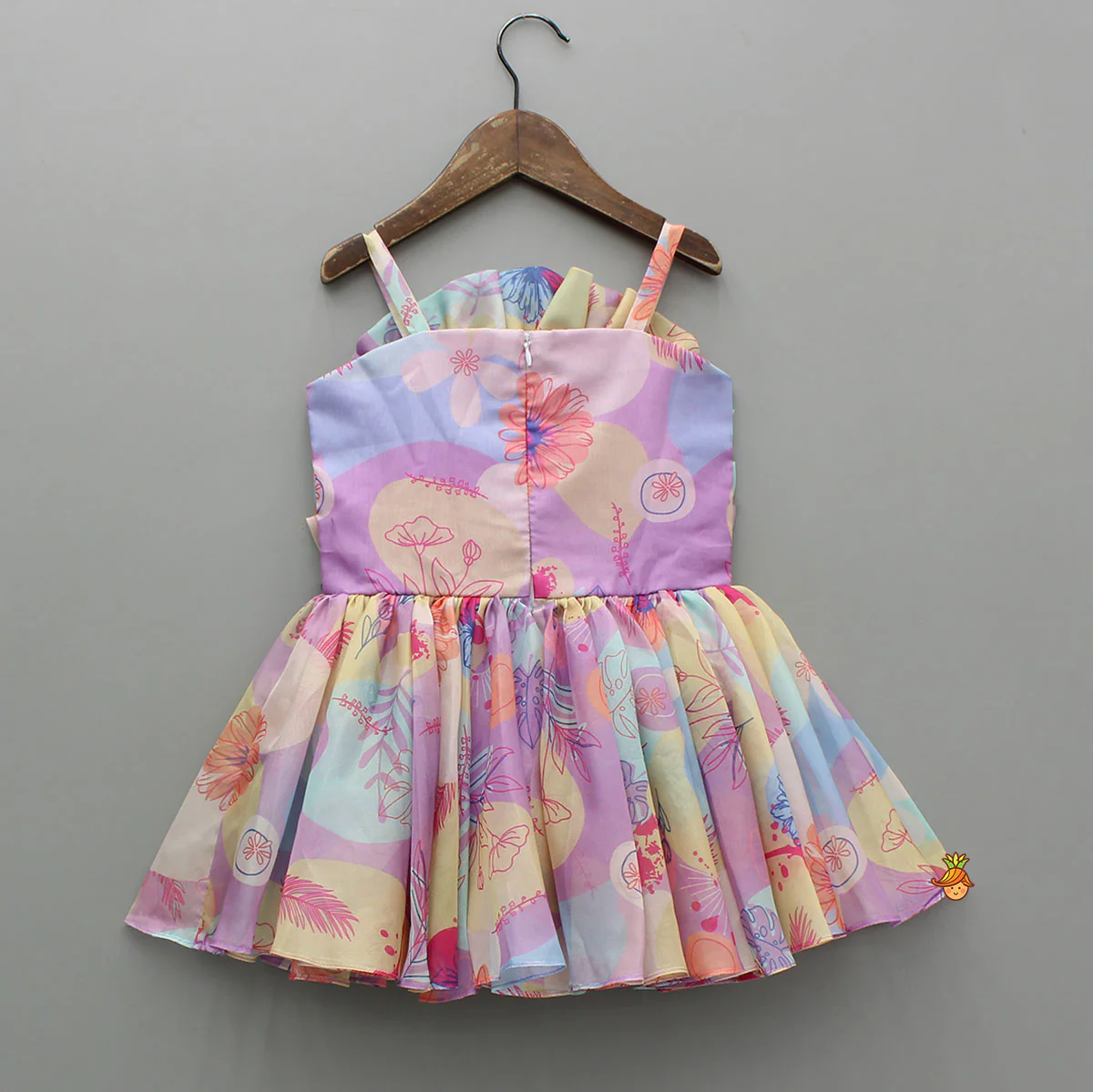 Printed Multicolour Sleeveless Strappy Dress - Image 2
