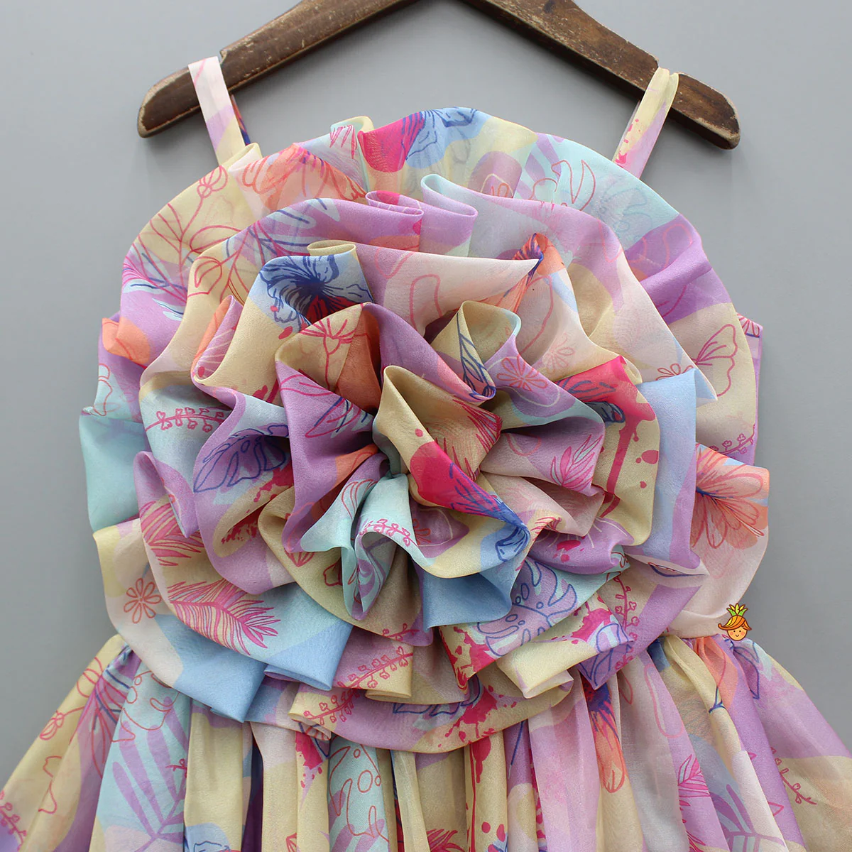 Printed Multicolour Sleeveless Strappy Dress - Image 3