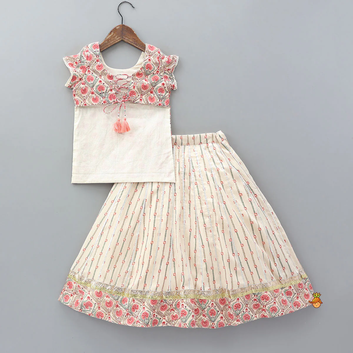 Printed Stylish Top And Lehenga - Image 2