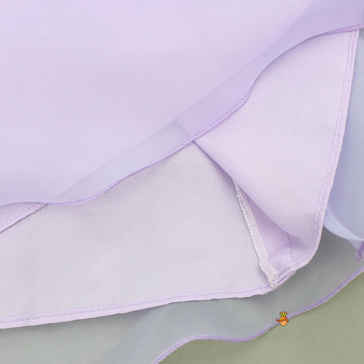 Puff Sleeves Organza Lavender Dress - Image 4