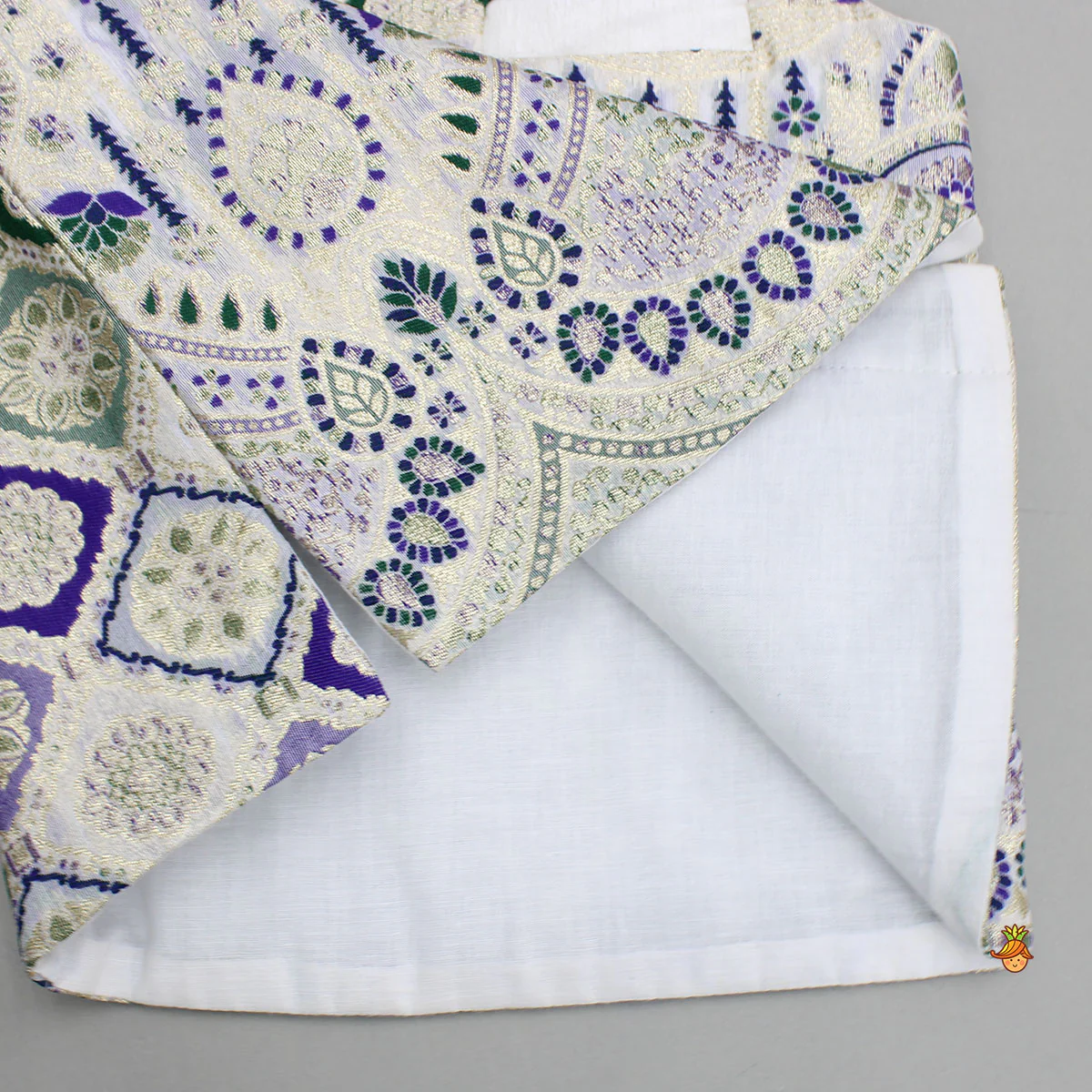Purple Kurta And Brocade Jacket With Pant - Image 8