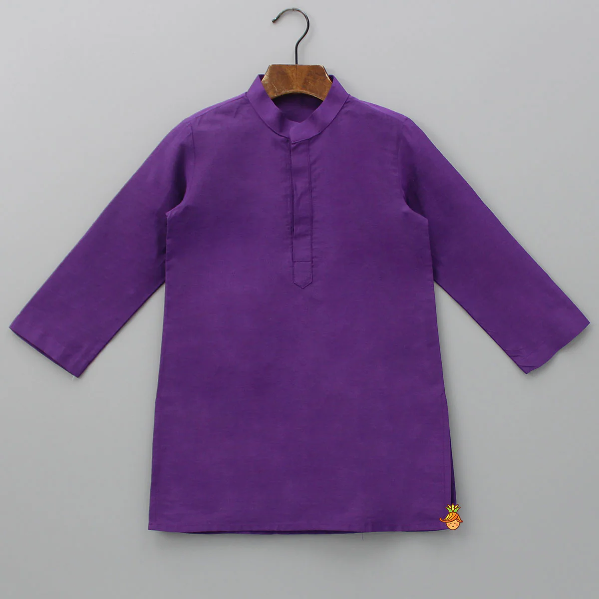 Purple Kurta And Floral Printed Jacket With Pyjama - Image 4
