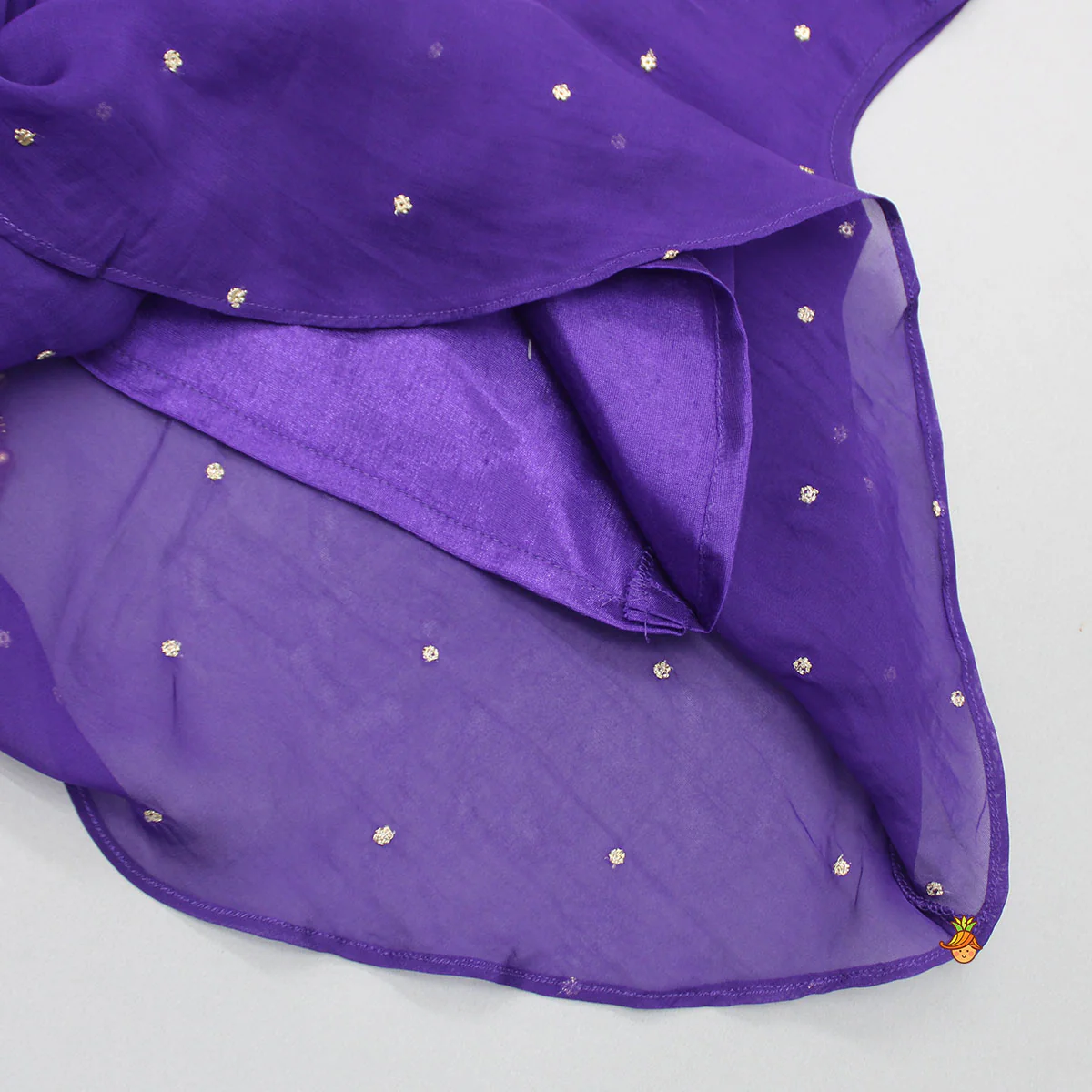 Purple One Shoulder Stylish Kurti And Flared Palazzo - Image 5