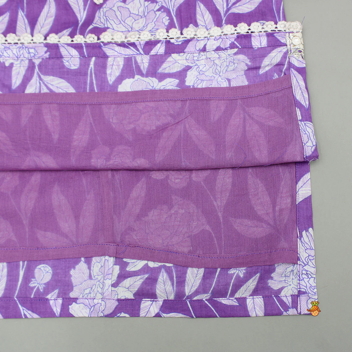 Purple Printed Kurti And Palazzo With Dupatta - Image 6