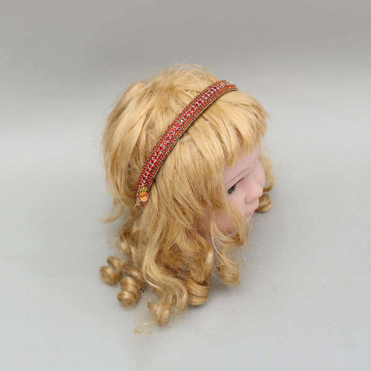 Red Artificial Stones Embellished Hairband - Image 4