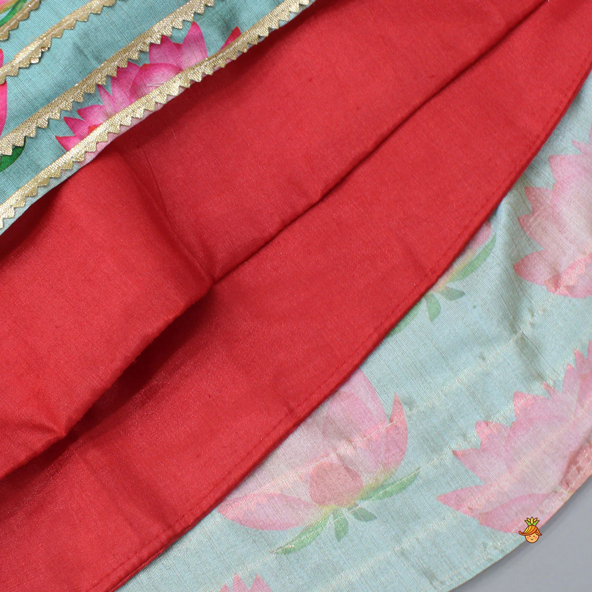 Red Embroidered Strappy Top With Lehenga And Dupatta - Image 8