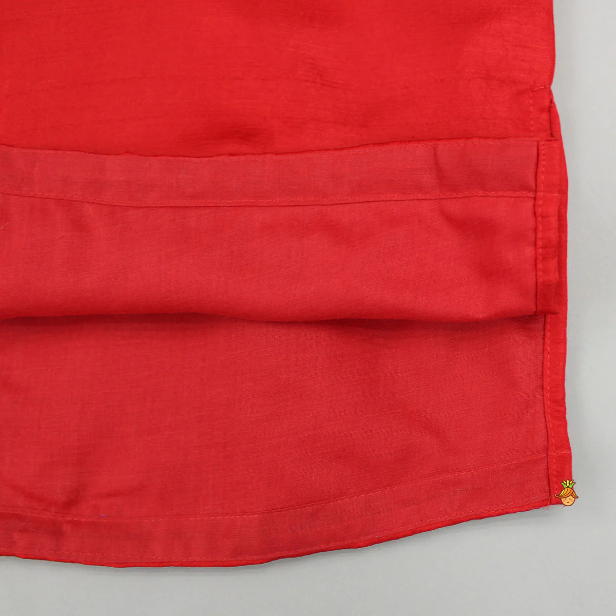 Red Kurta With Brocade Jacket And Pyjama - Image 7