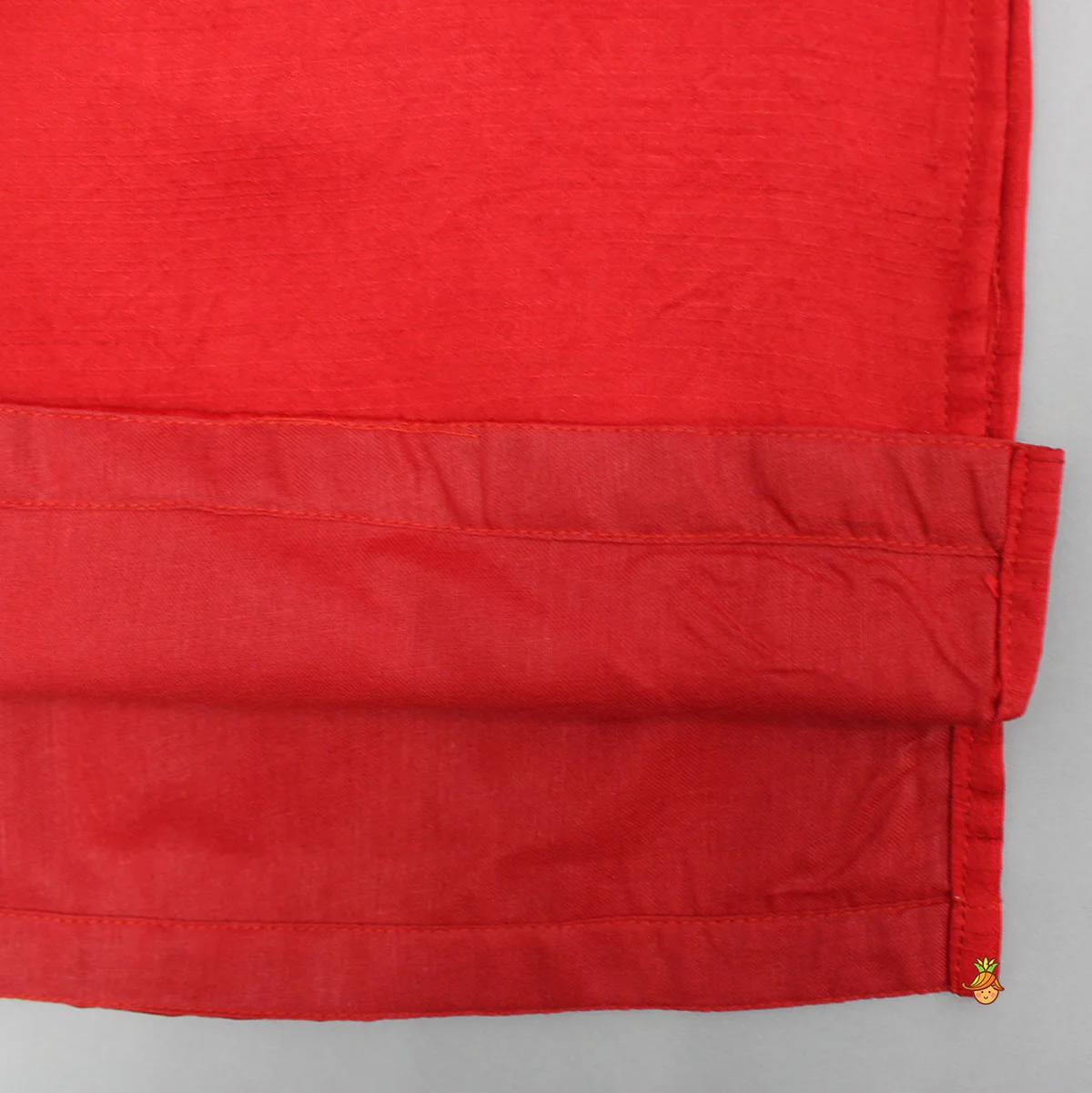 Red Kurta With Off White Floral And Sequins Embroidered Jacket And Pyjama - Image 7