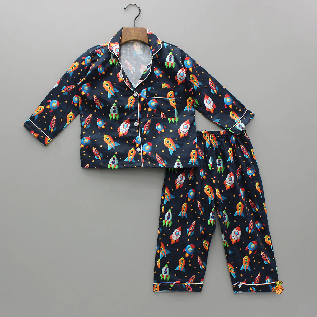 Rocket Ship Printed Sleepwear Set