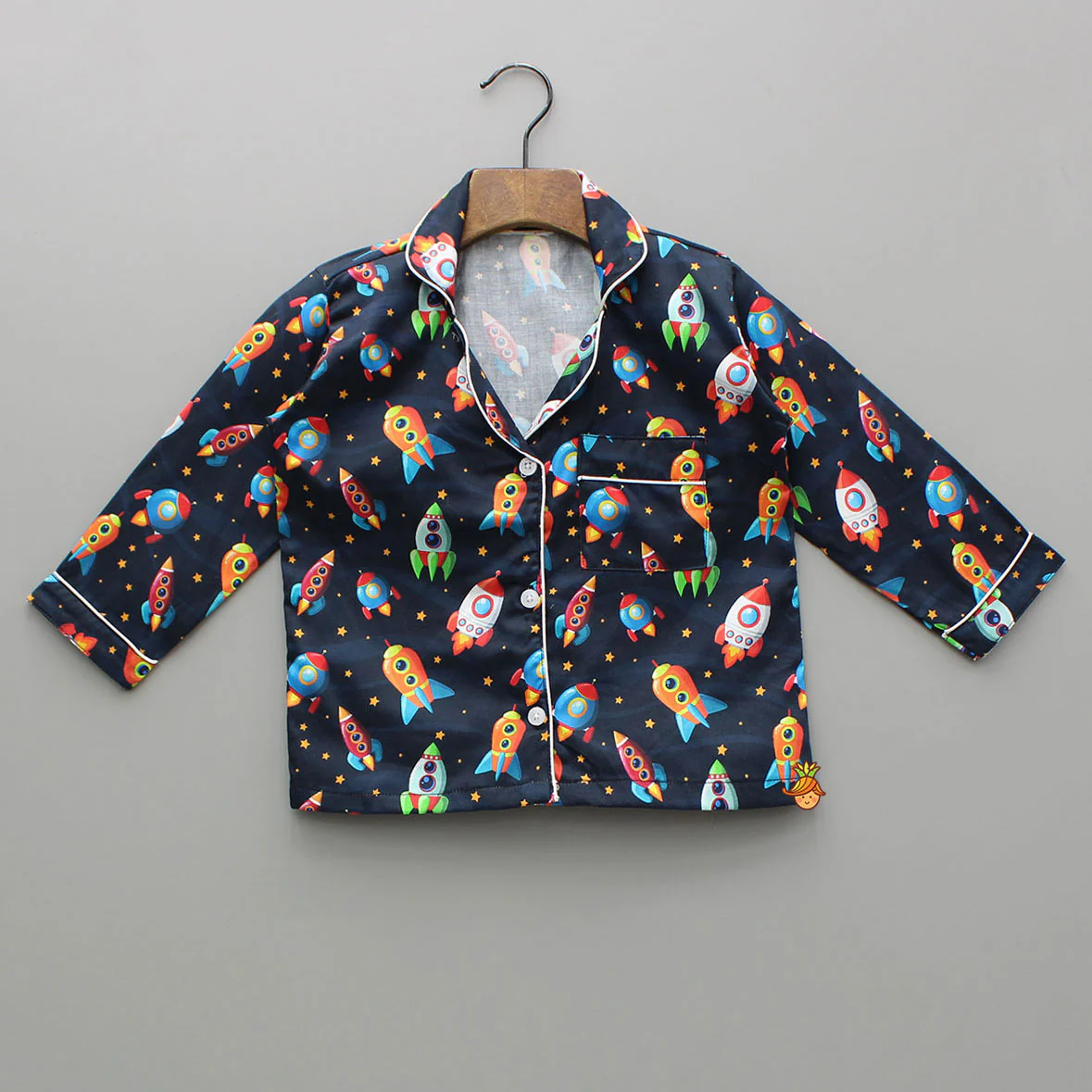 Rocket Ship Printed Sleepwear Set - Image 3