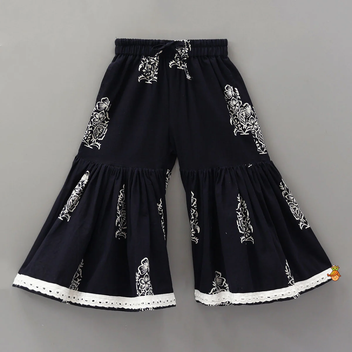 Round Neck Cotton Kurti With Matching Sharara - Image 4