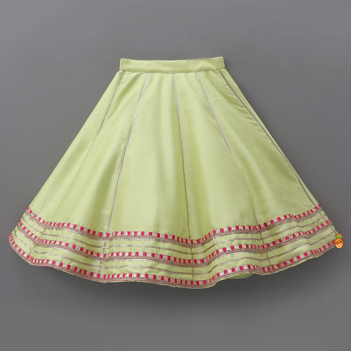 Round Neck Sleeveless Pretty Top And Lehenga - Image 4