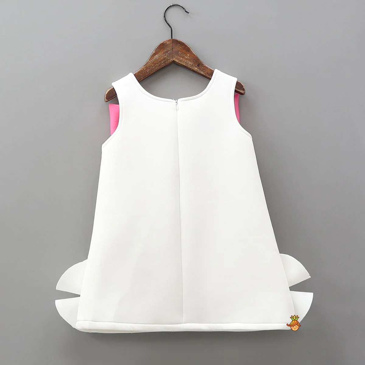 Ruffle Hem Dress With Bow Adornment - Image 2