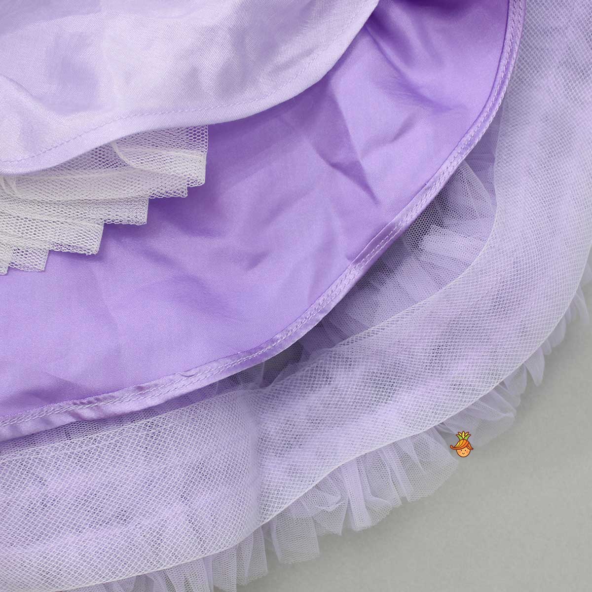 Ruffled Dress With Matching Bow And Swirled Bowie Headband - Image 7