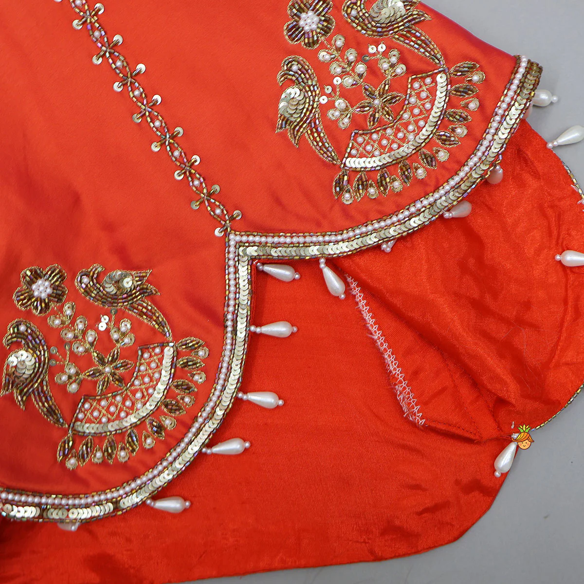 Scalloped Hem Kurti And Palazzo With Matching Dupatta - Image 6