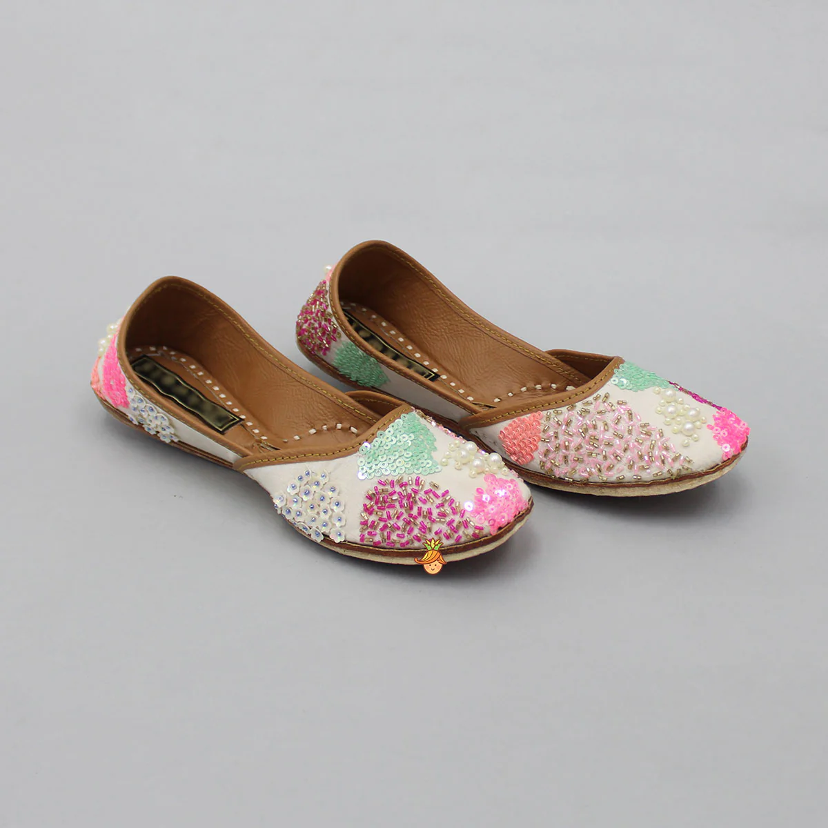 Sequin And Pearl Work Jutti