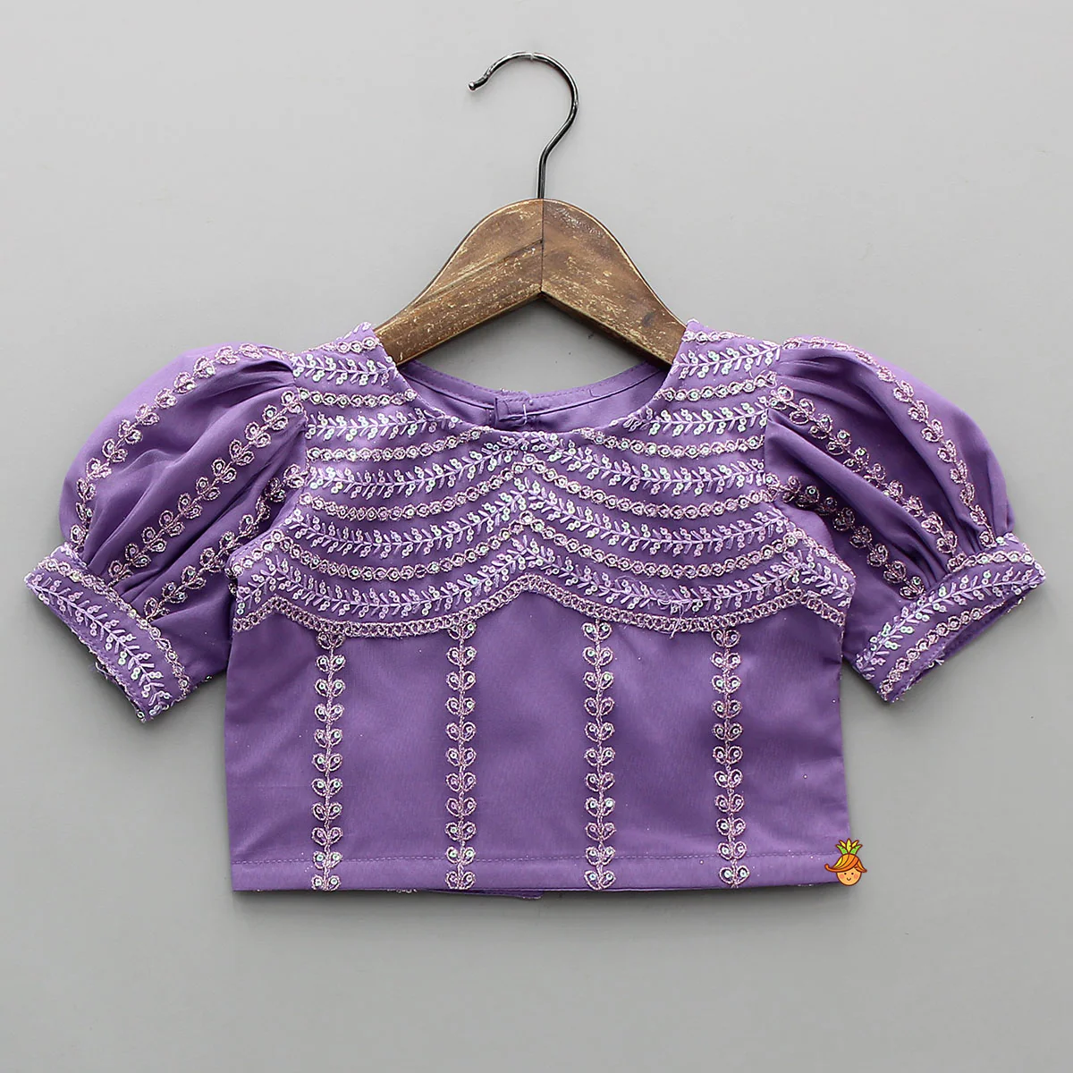 Sequin-Embroidered Glittery Top And Lehenga - Image 3