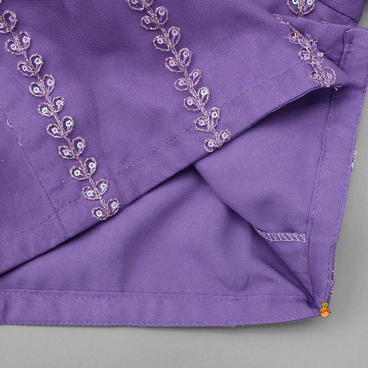 Sequin-Embroidered Glittery Top And Lehenga - Image 5
