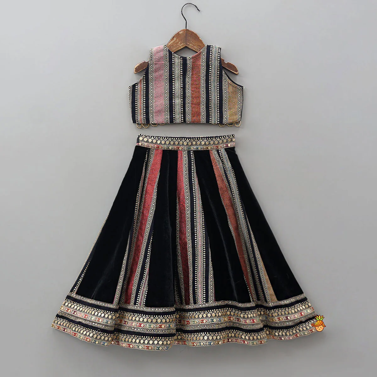 Sequins And Thread Work Top With Lehenga - Image 2