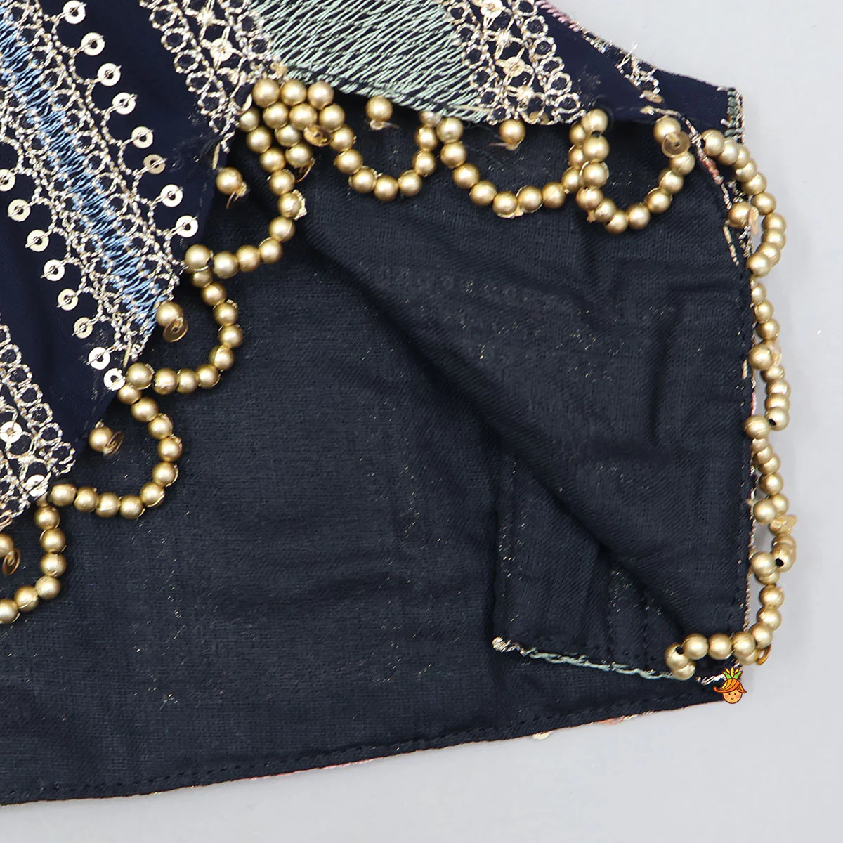 Sequins And Thread Work Top With Lehenga - Image 5