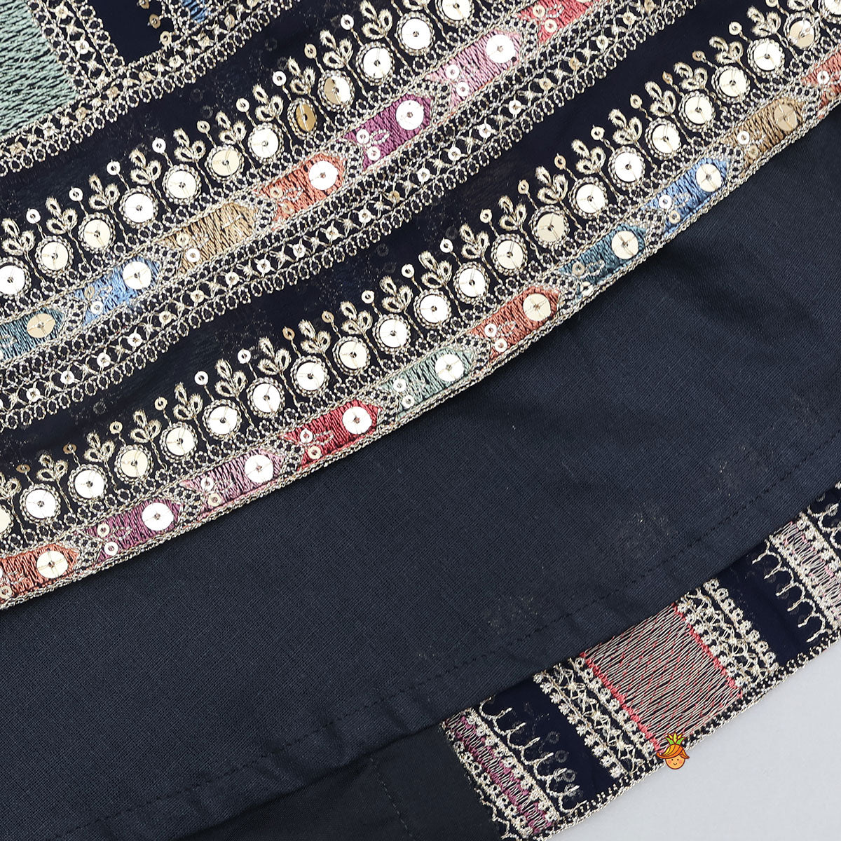 Sequins And Thread Work Top With Lehenga - Image 6