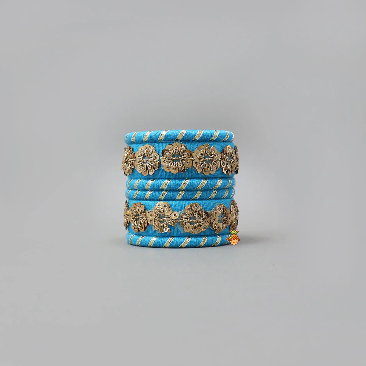 Sequins-Detailed Thread Bangles