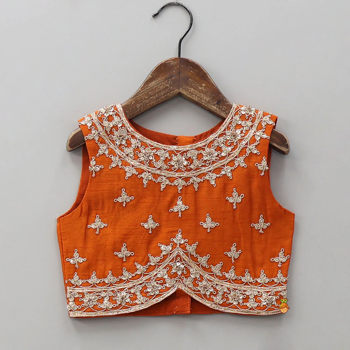 Sequins Embroidered Crop Top And Contrasting Lehenga With Matching Dupatta - Image 4