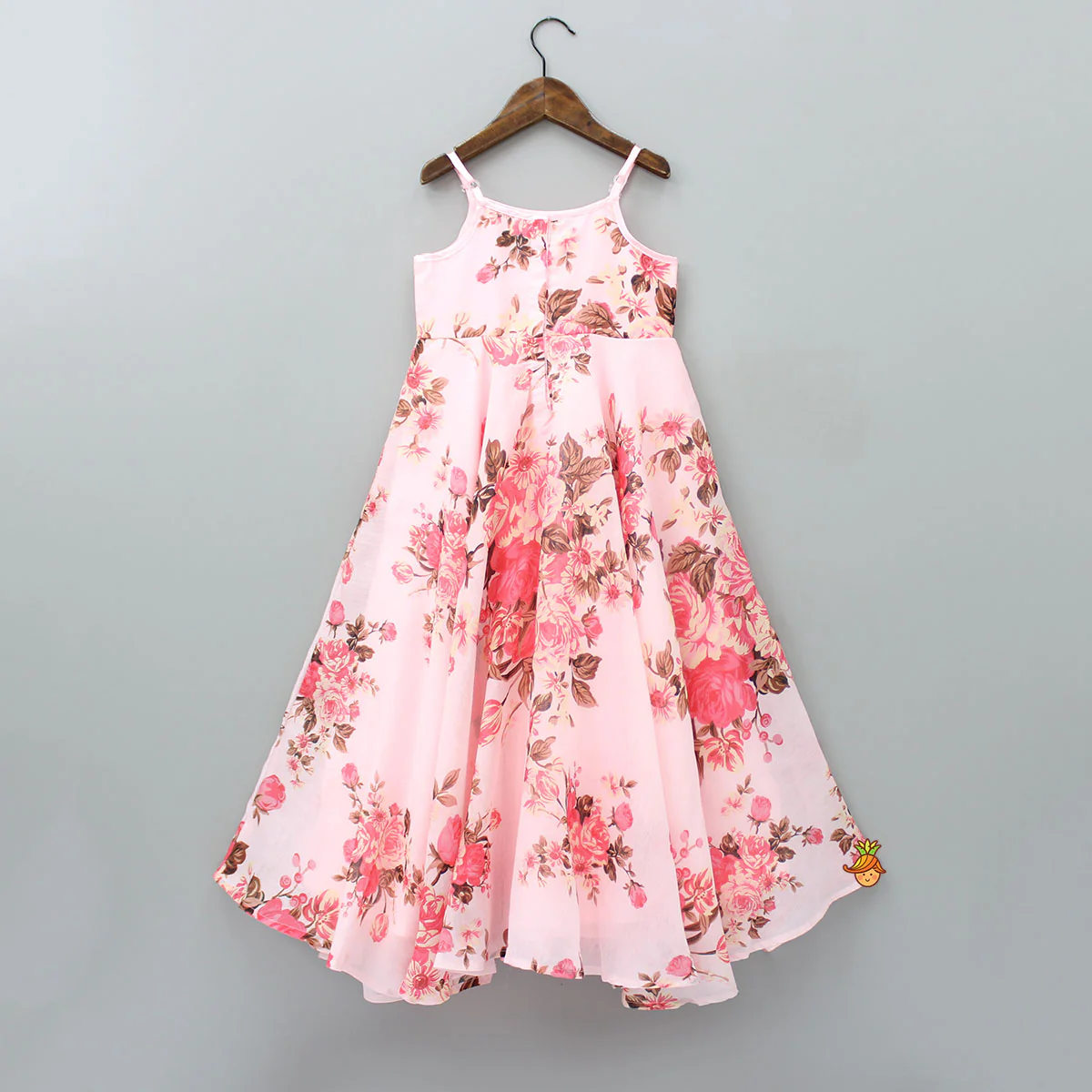 Sequins Lace Detailed Floral Printed Asymmetric Kurti - Image 2