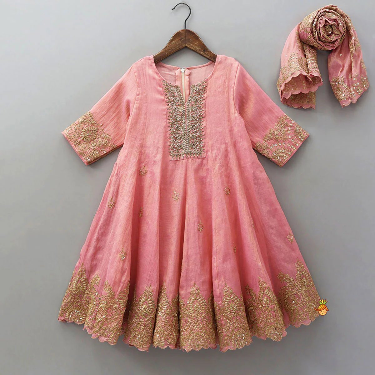 Shimmery Gorgeous Anarkali With Matching Dupatta