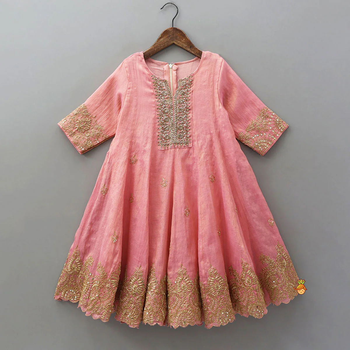 Shimmery Gorgeous Anarkali With Matching Dupatta - Image 3