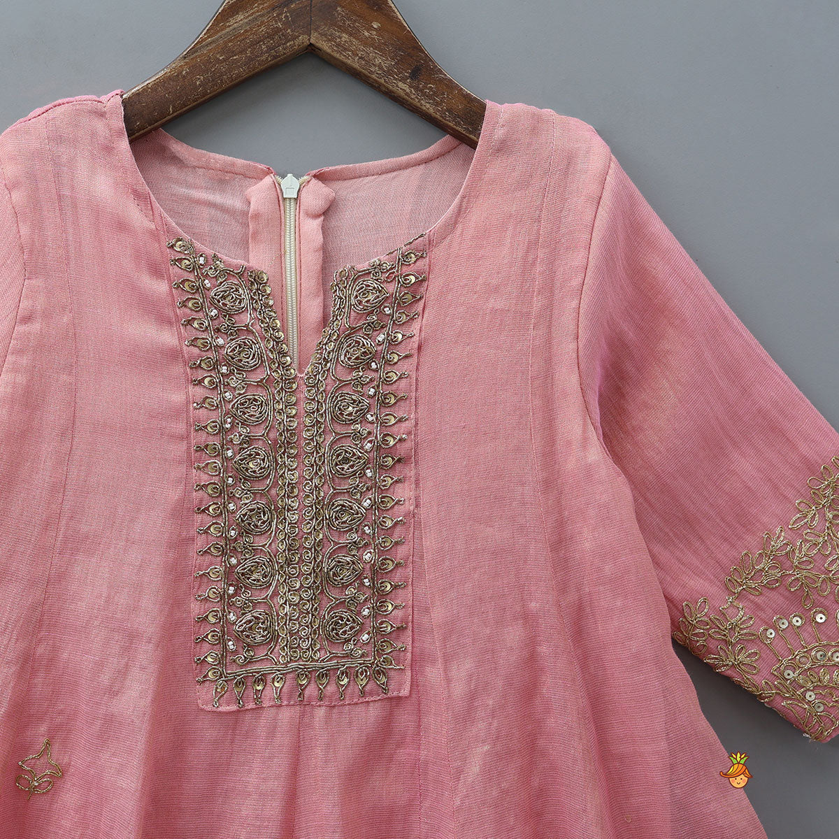 Shimmery Gorgeous Anarkali With Matching Dupatta - Image 4