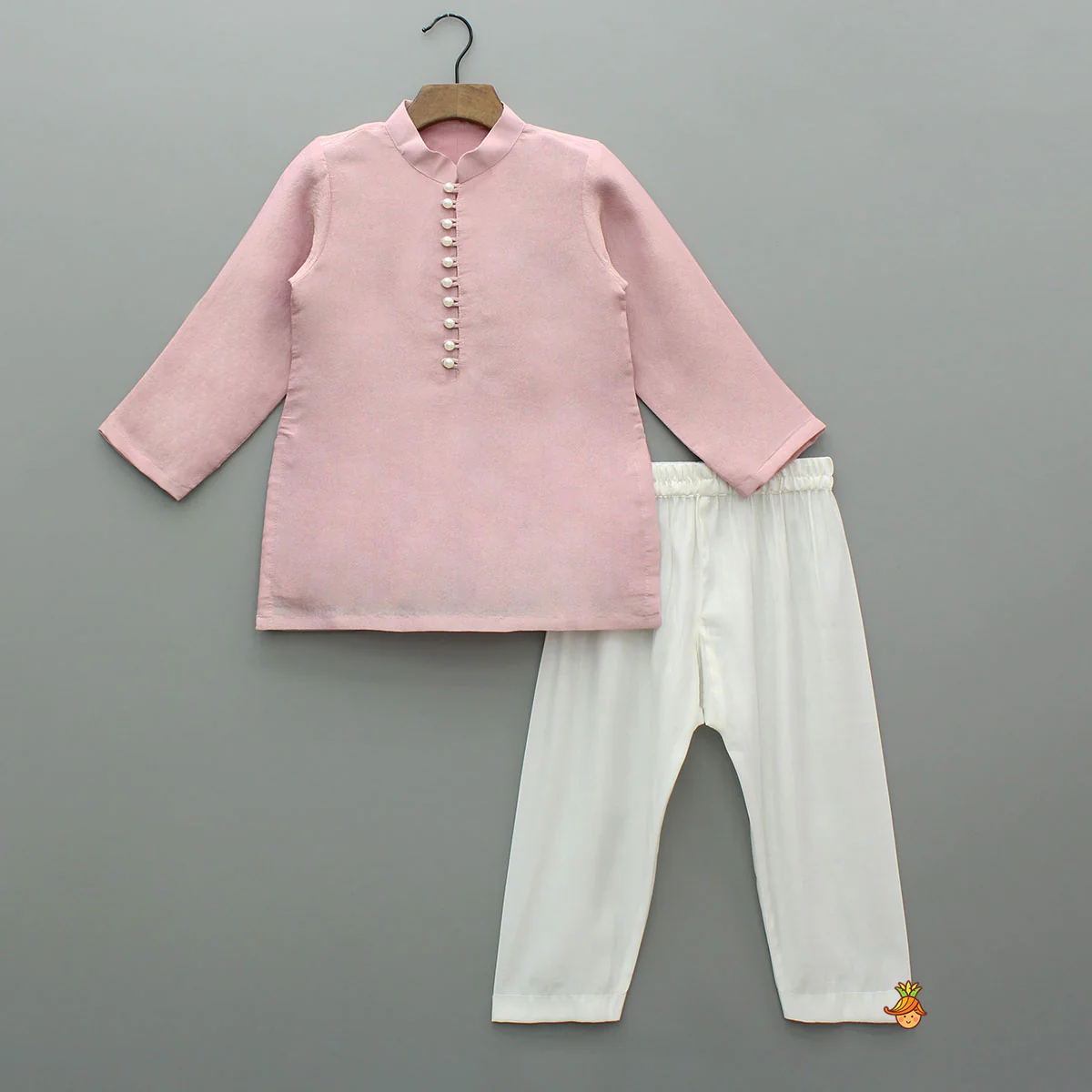 Shimmery Kurta With Shimmery Front Open Hand Embroidered Jacket And Pyjama - Image 3