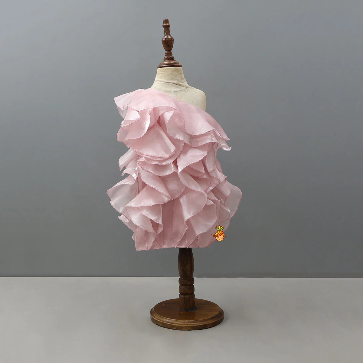 Shimmery Ruffle Dress With Waist Belt - Image 3