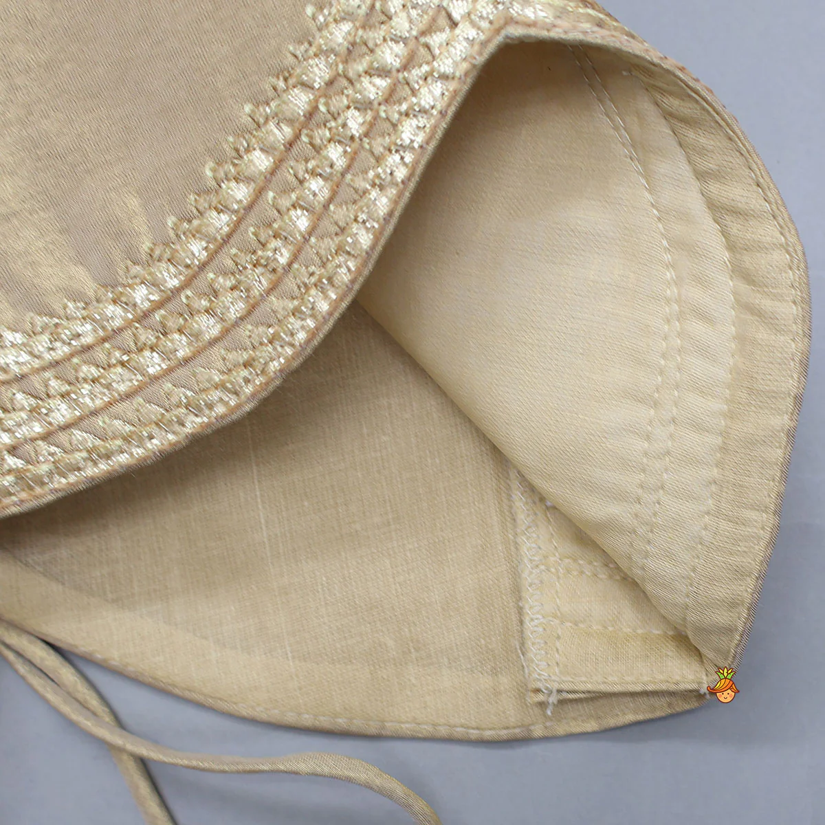 Shimmery V-Neck Crop Top With Printed Lehenga And Matching Dupatta - Image 6