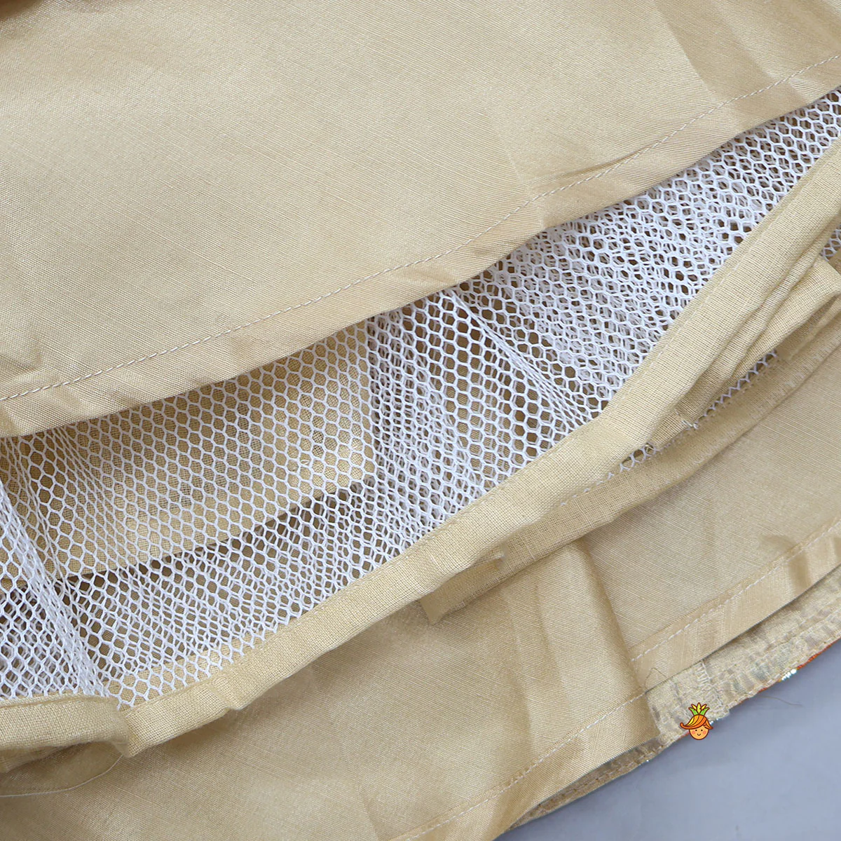 Shimmery V-Neck Crop Top With Printed Lehenga And Matching Dupatta - Image 7